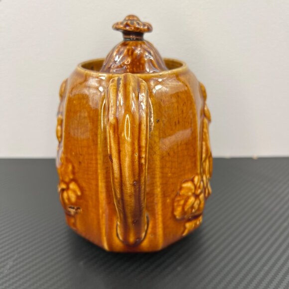 Bennington Rockingham REBEKAH AT THE WELL Glazed Stoneware Teapot Pottery - Picture 3 of 12